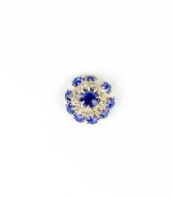 Rose Gold and Royal Blue Diamante 23mm or 36L Metal Button